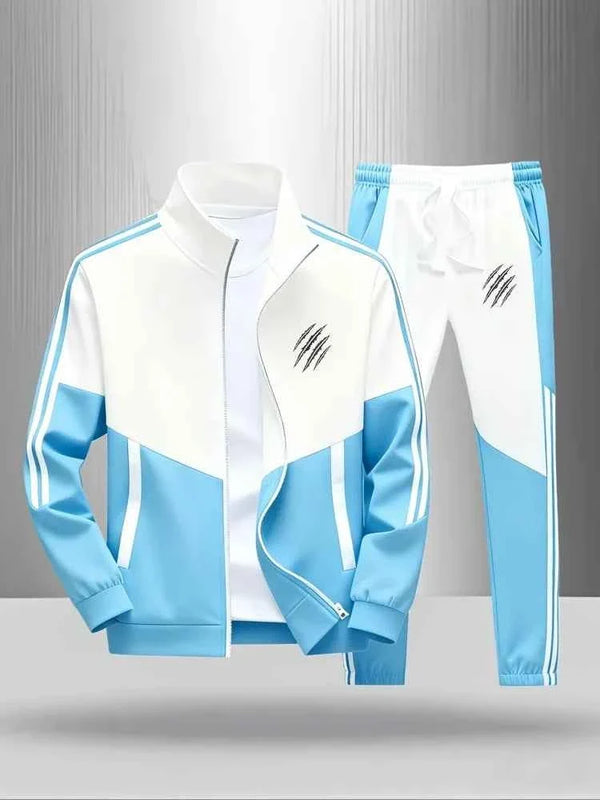 Men's Colorblock Tracksuit 2-Piece Set