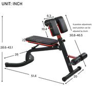 Roman Chair with Adjustable Height,Multi-function Bench, Back Extension Bench, Ab Chair for Whole-Body Training