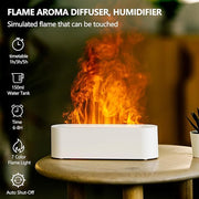 Flame Essential Oil Diffusers, Upgrade 7 Colour Lights Aromatherapy Diffuser