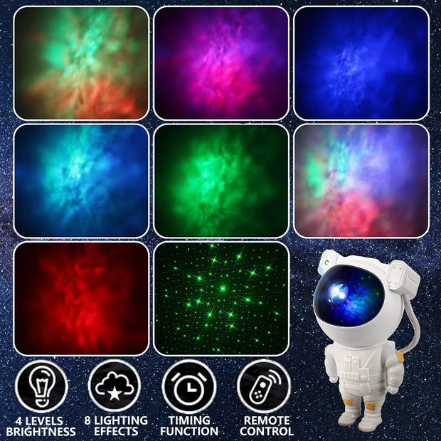 Space Buddy Projector Night Light With Remote Control