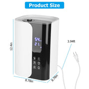 5L/1.32Gal Humidifiers Top Fill Cool Mist with Essential Oils Diffuser