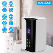 5L/1.32Gal Humidifiers Top Fill Cool Mist with Essential Oils Diffuser
