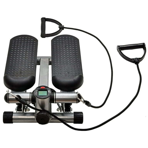 Adjustable Mini Stepper with LCD Monitor Stepping Machine, Comes with Resistance Bands